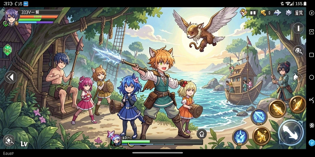 Tampilan menarik dari gameplay anime di 333V.