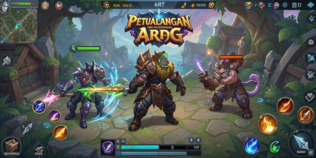 Tampilan gameplay 6RT yang memukau dengan aksi seru dan karakter unik.