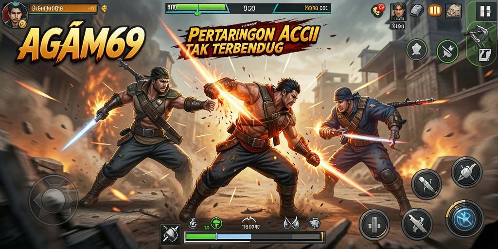 Tampilan gameplay AGAM69 yang mendebarkan dan penuh aksi.