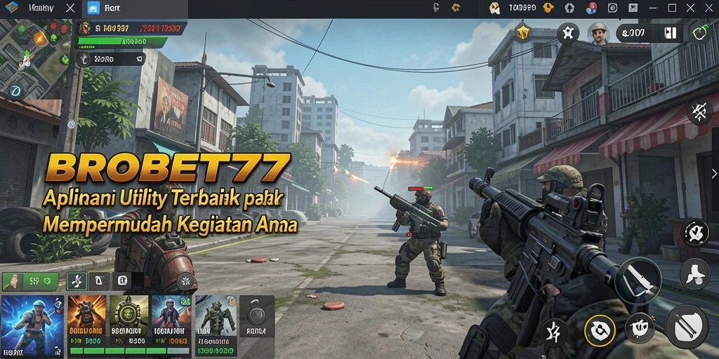 Tampilan screenshot utama BROBET77 yang menunjukkan fitur Utility yang intuitif.