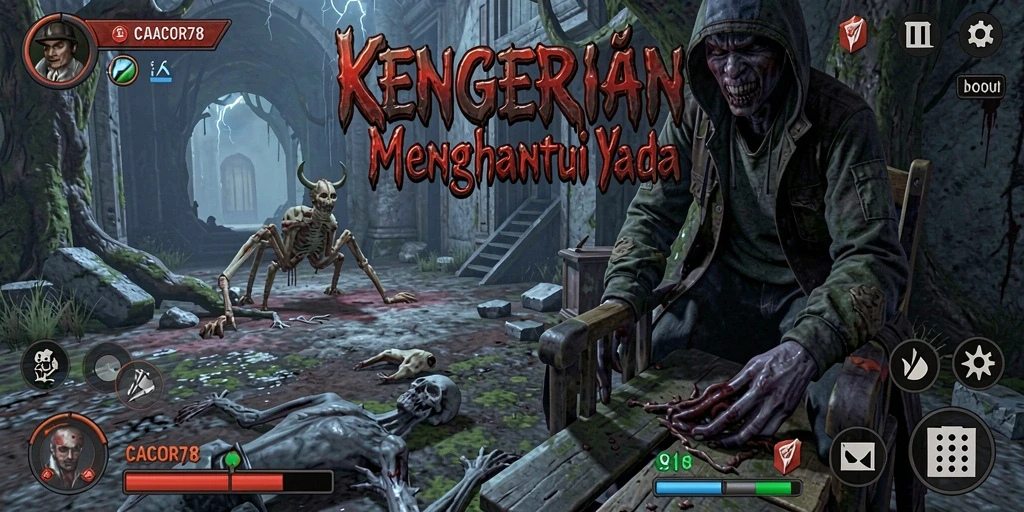 Gameplay menegangkan di CACOR78 dengan suasana Horror yang mencekam.
