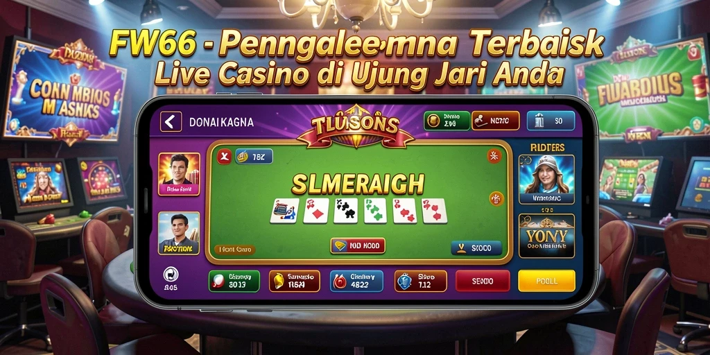 Tampilan gameplay Live Casino yang seru dan interaktif di FW66.