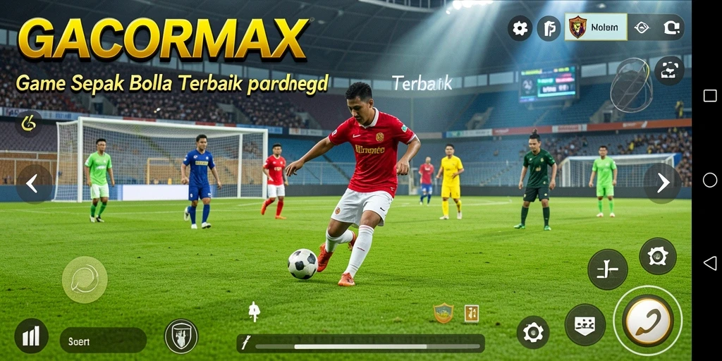 Tampilan gameplay GACORMAX dengan aksi sepak bola yang mendebarkan.