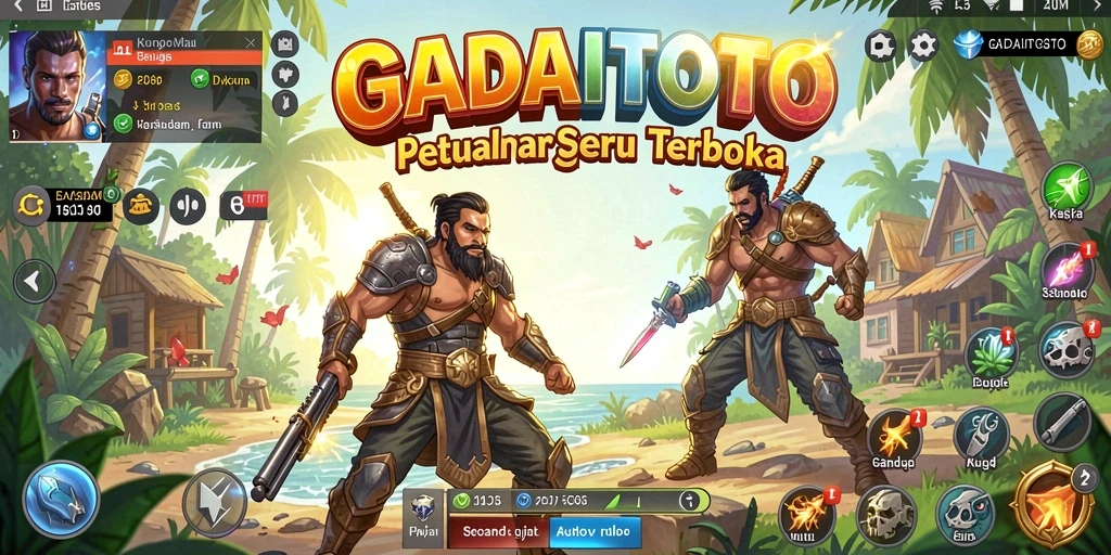 Screenshot gameplay GADAITOTO menampilkan petualangan di dunia terbuka yang menakjubkan.