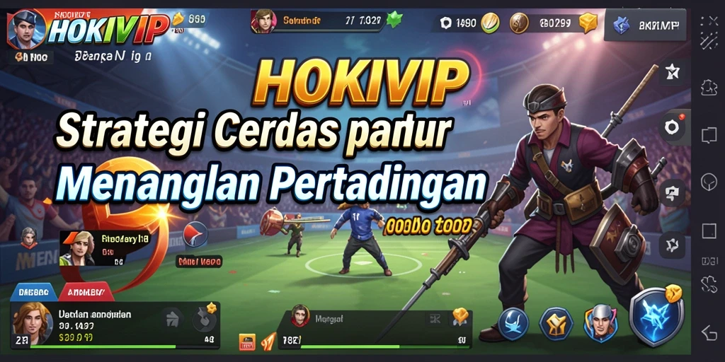 Tangkapan layar utama HOKIVIP menampilkan aksi gameplay strategi yang intens.