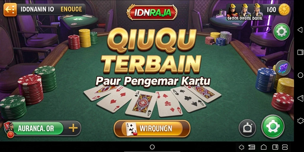 Screenshot IDNRAJA menampilkan gameplay QiuQiu yang seru.
