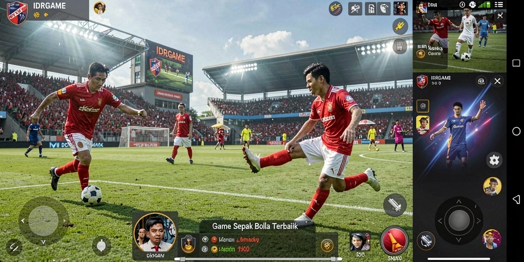 Tampilan gameplay yang mendebarkan dalam IDRGAME, siap masuki lapangan hijau.