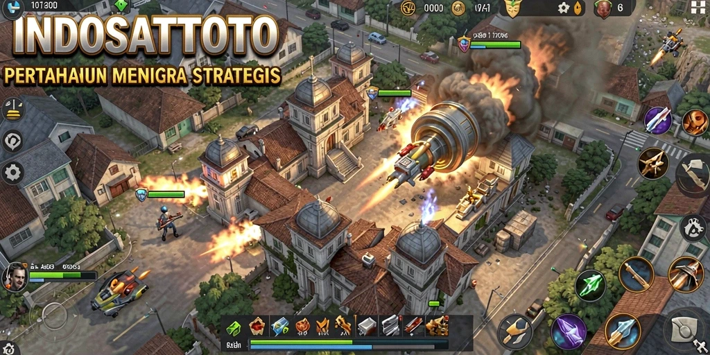Tangkapan layar menunjukkan gameplay menara pertahanan yang mendebarkan.