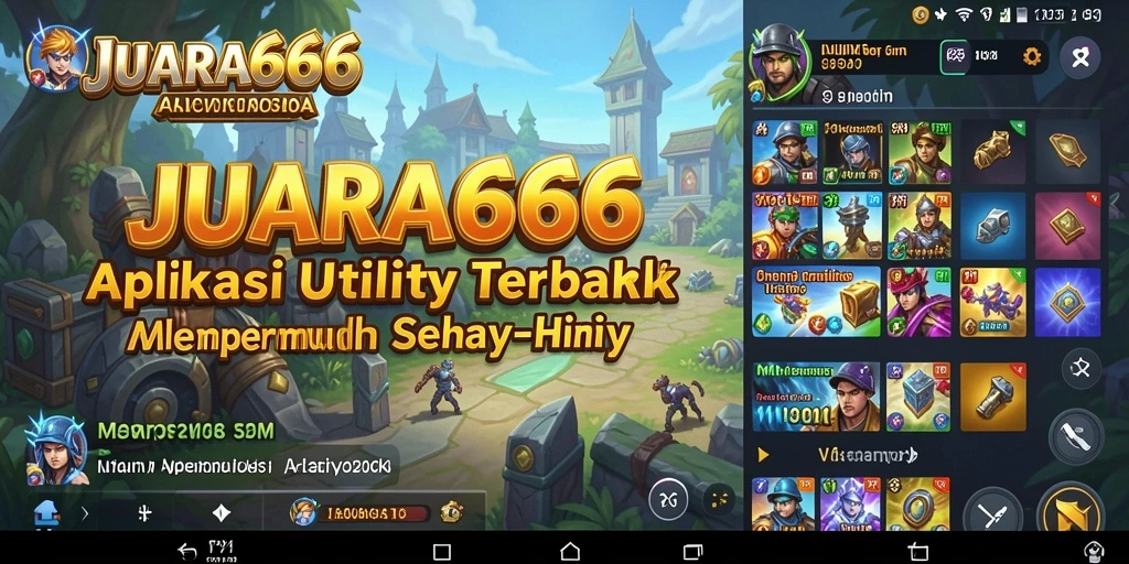 Screenshot JUARA666 menampilkan antarmuka intuitif aplikasi Utility.