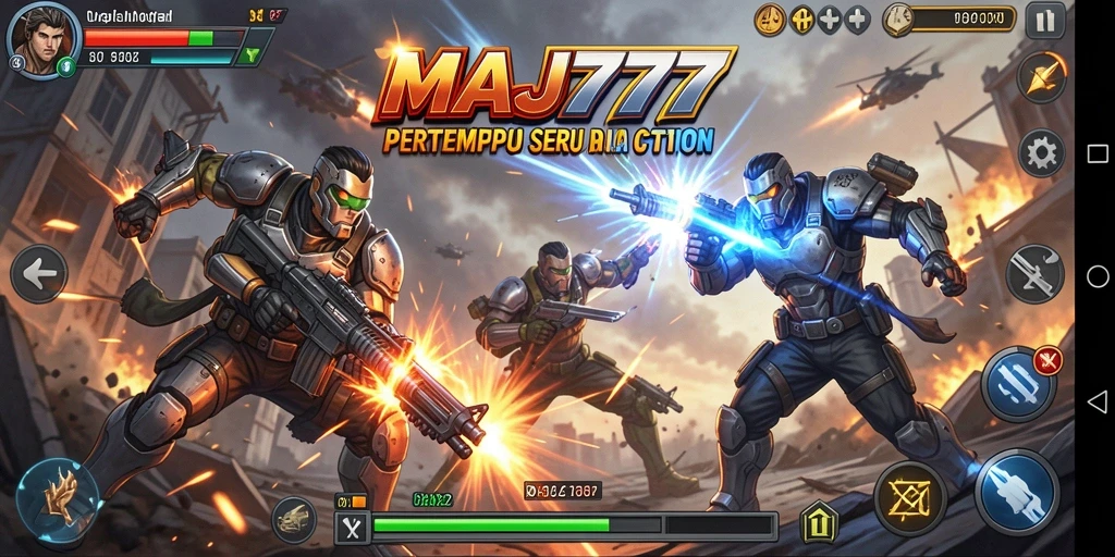 Tampilan gameplay MAJ777 yang mendebarkan dan penuh aksi.