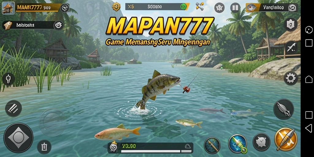 Tampilan gameplay memancing yang seru dan menantang di MAPAN777.