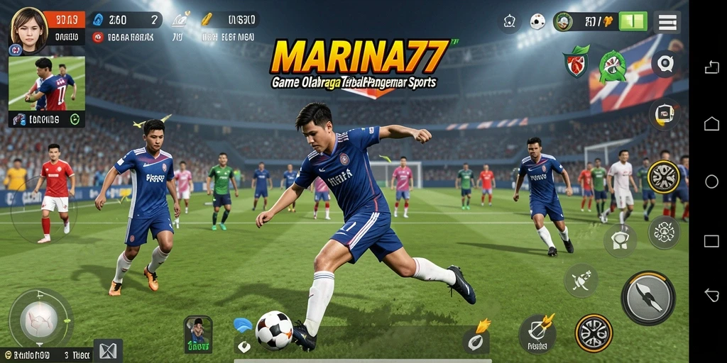 Tampilan gameplay seru dari MARINA77 dengan aksi olahraga yang mendebarkan.