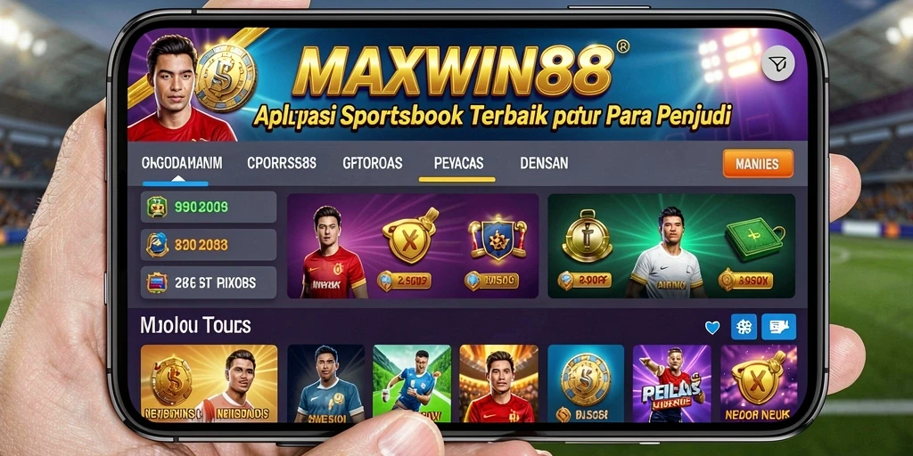 Tampilan gameplay menarik dalam aplikasi MAXWIN88 untuk sportsbook.