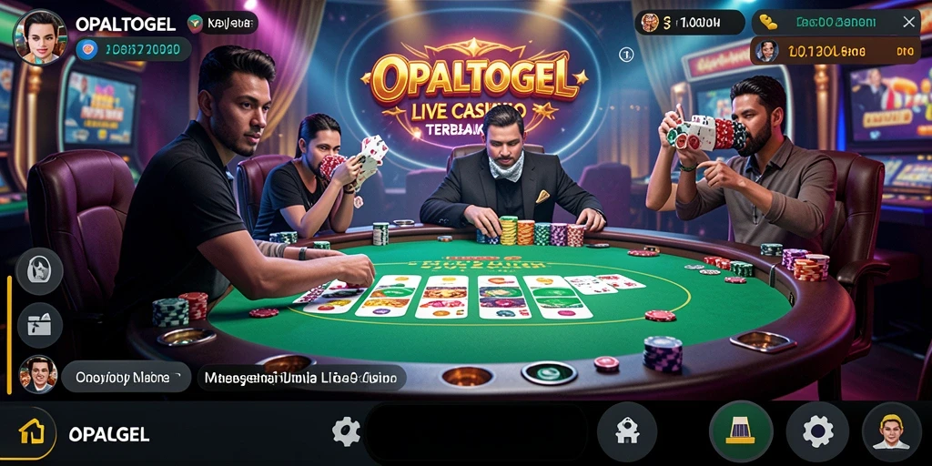 Screenshot gameplay OPALTOGEL yang menampilkan dealer langsung dan permainan yang mendebarkan.