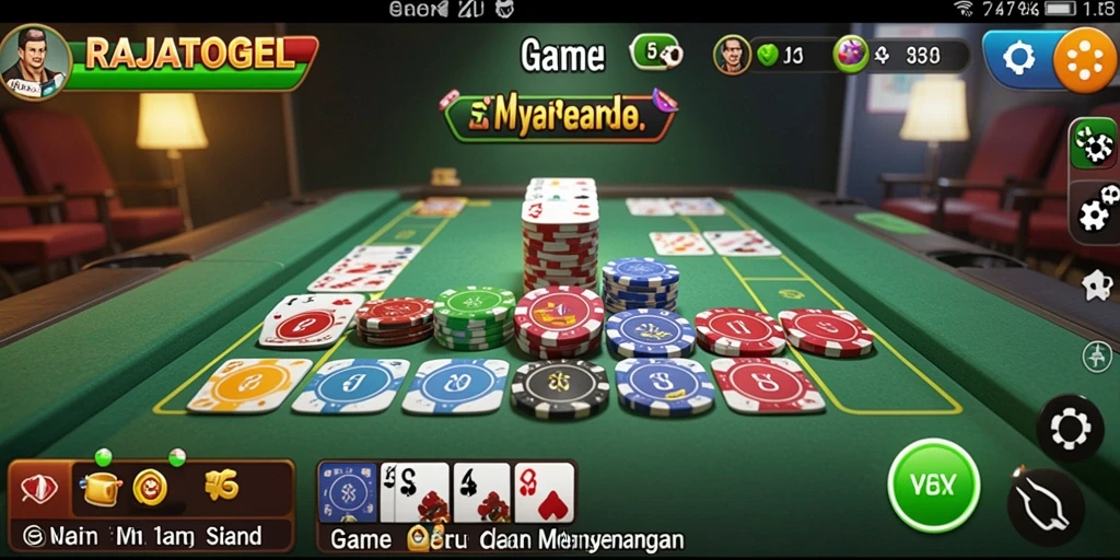 Tampilan gameplay seru dari RAJATOGEL dalam permainan Gaple.