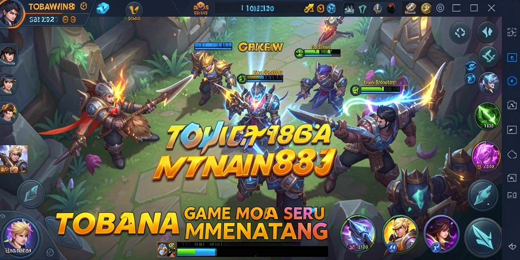 Tampilan gameplay seru dalam TOBAWIN88 dengan strategi tim.